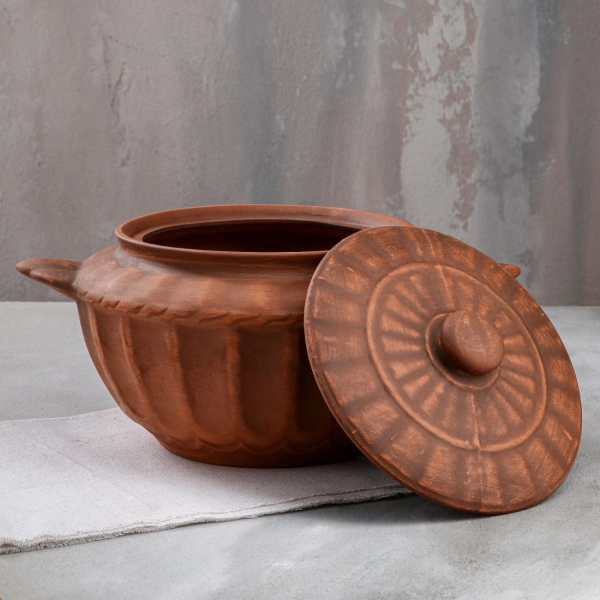 Кастрюля Красная глина 3 л 6834744