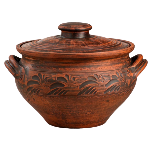 Кастрюля Красная глина 2.5 л 4679179