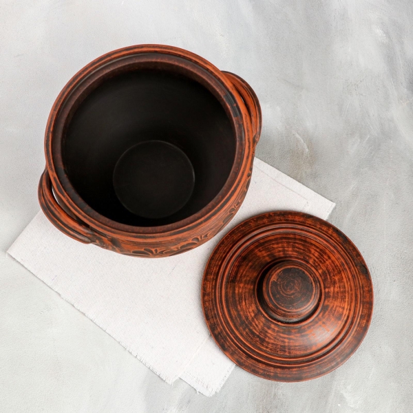 Кастрюля Красная глина 2.5 л 4679179