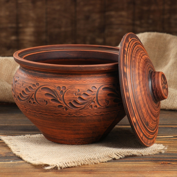 Кастрюля Красная глина 2.5 л 4679178