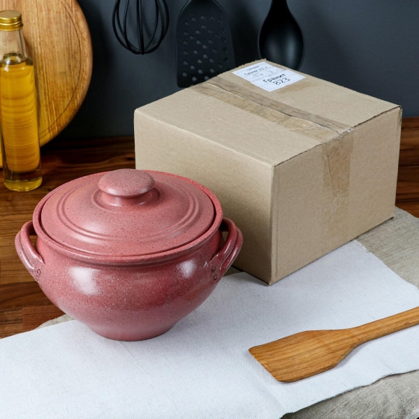 Кастрюля Красная глина 2,5 л 6782927