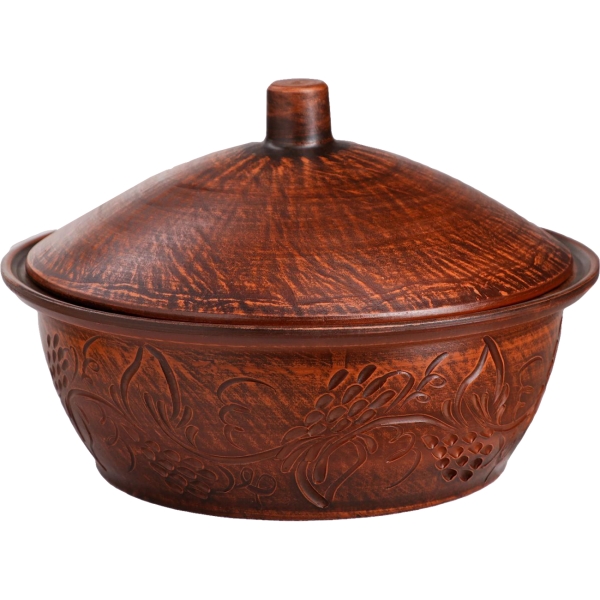 Пловница Красная глина Резной узор красная глина, 2.2 л 7296074