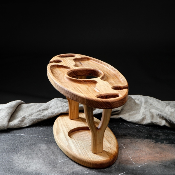 Подставка для вина и закусок Доброе дерево Винница 45х20 см 4694422