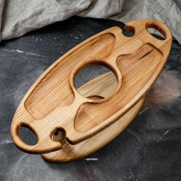 Подставка для вина и закусок Доброе дерево Винница 45х20 см 4694422