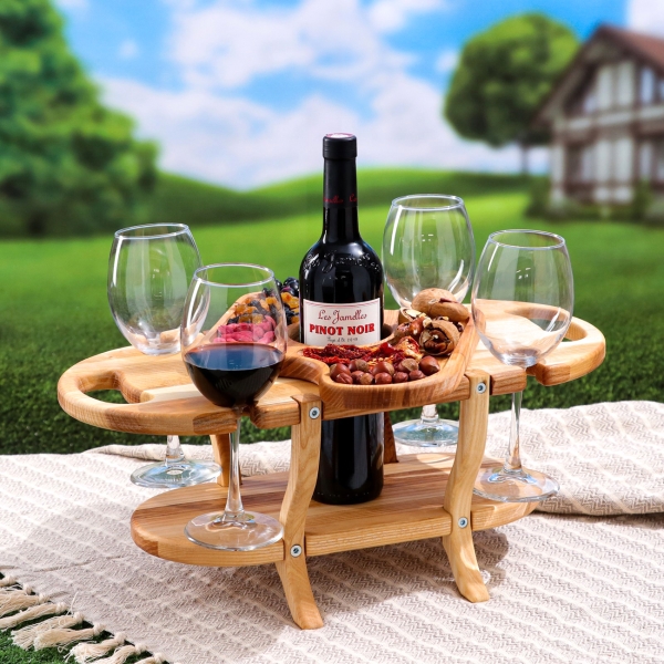 Подставка для вина и закусок Доброе дерево Винница 50х25 см 4694424