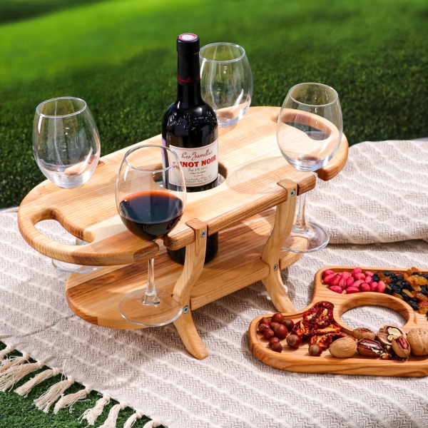 Подставка для вина и закусок Доброе дерево Винница 50х25 см 4694424