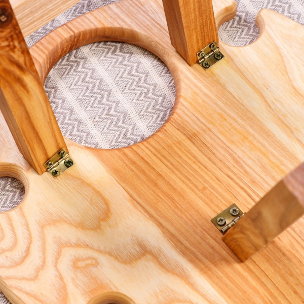 Подставка для вина и закусок Доброе дерево Винница раскладная, массив ясеня 4694423