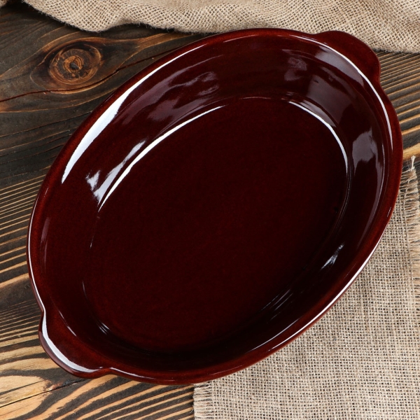 Форма для выпекания (керамика) . Противень 1,7 л овальный №2 1572770