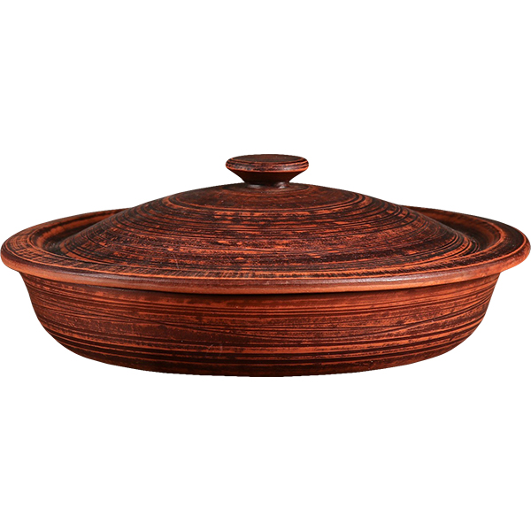 Сковорода Красная глина Полосатая 2 л 3388829