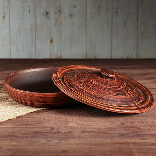 Сковорода Красная глина Полосатая 2 л 3388829