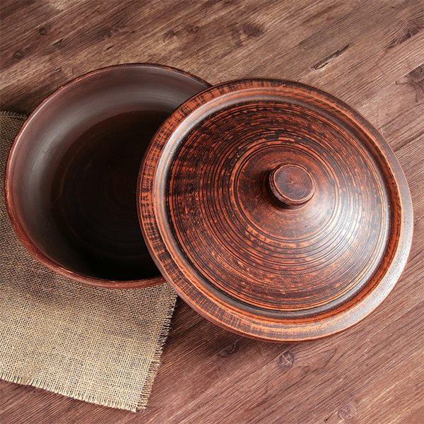 Сковорода Красная глина Полосатая 2 л 3388829