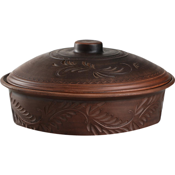 Сковорода Красная глина Резная красная глина, 28 см 4705821