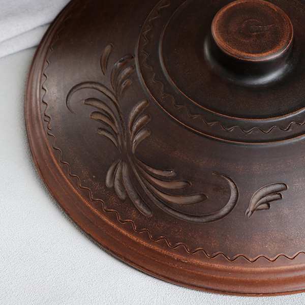 Сковорода Красная глина Резная красная глина, 28 см 4705821