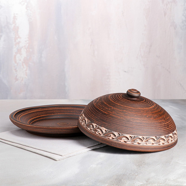 Сковорода блинная Красная глина Лакомка ангоб, красная глина, 3 л 7393961