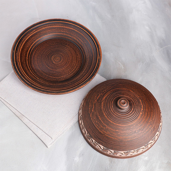 Сковорода блинная Красная глина Лакомка ангоб, красная глина, 3 л 7393961