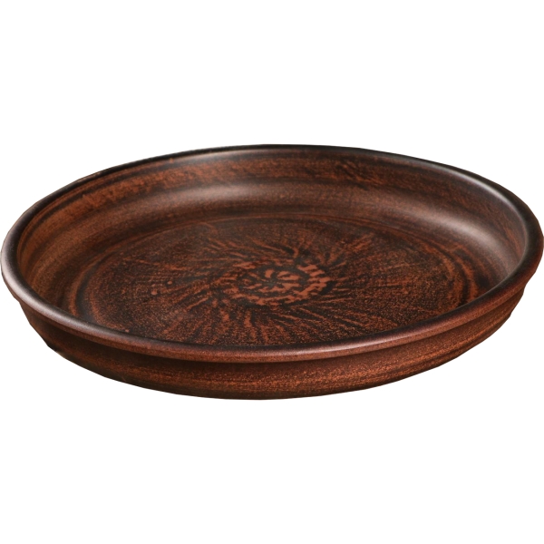 Тарелка столовая Красная глина Дымленая 25 см 1389080