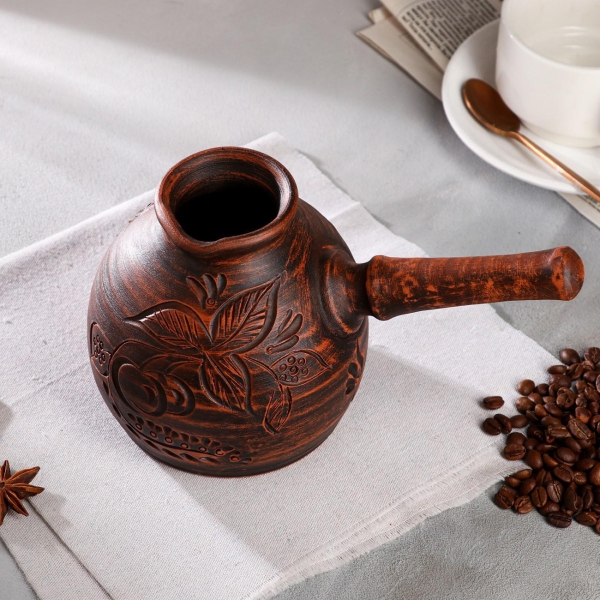 Турка Красная глина Гончарная декор, 0.9 л 6252810