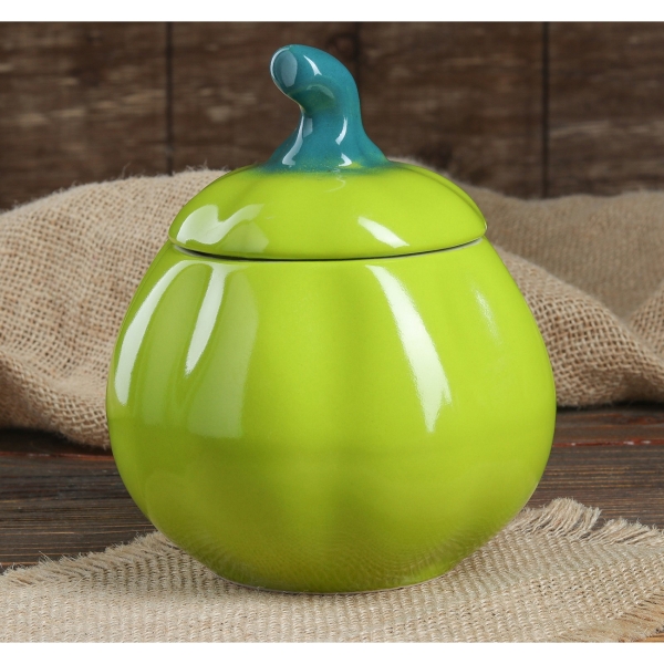 Форма для выпекания (керамика) . Тыква цвет зеленый, 5 предметов 1859139