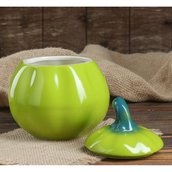 Форма для выпекания (керамика) . Тыква цвет зеленый, 5 предметов 1859139