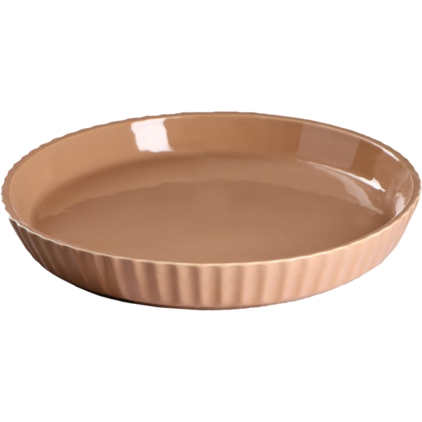 Форма для выпекания (керамика) . Круг бежевая, 26 см, керамика 5428786
