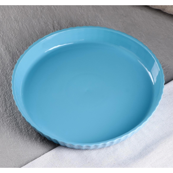 Форма для выпекания (керамика) . Круг голубая, 26 см, керамика 5428787