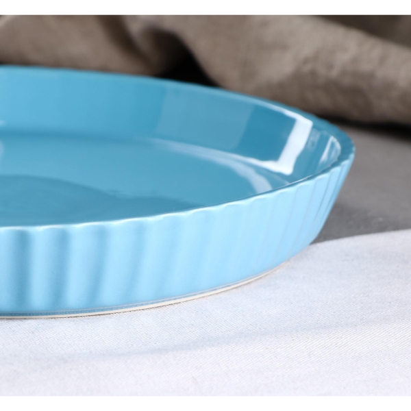 Форма для выпекания (керамика) . Круг голубая, 26 см, керамика 5428787
