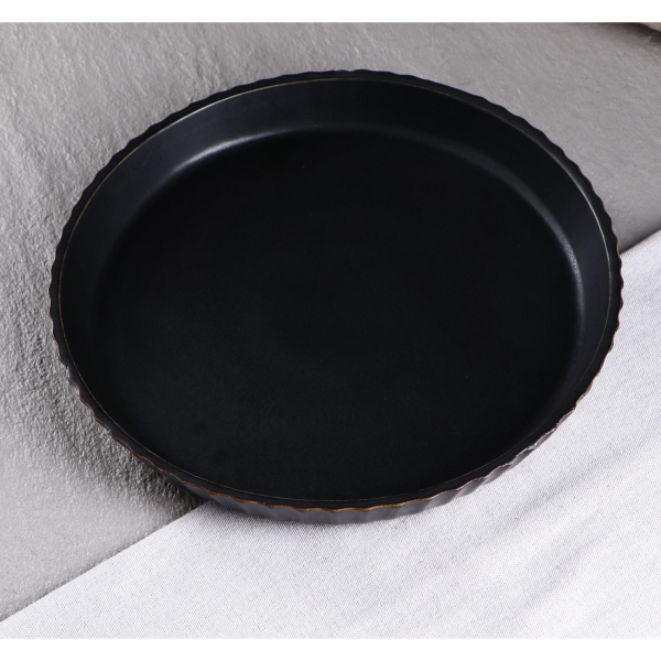 Форма для выпекания (керамика) . Круг черная матовая, 26 см, керамика 5428789