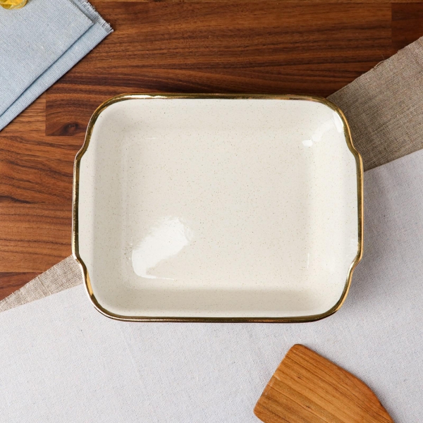 Форма для выпекания (керамика) . Прямоугольная капучино голд, 720 мл 7069270