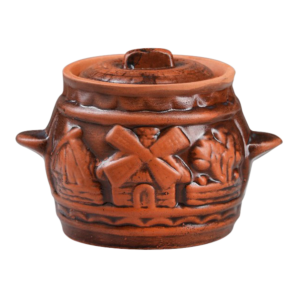 Горшок для запекания Красная глина 0,6л (6829314)