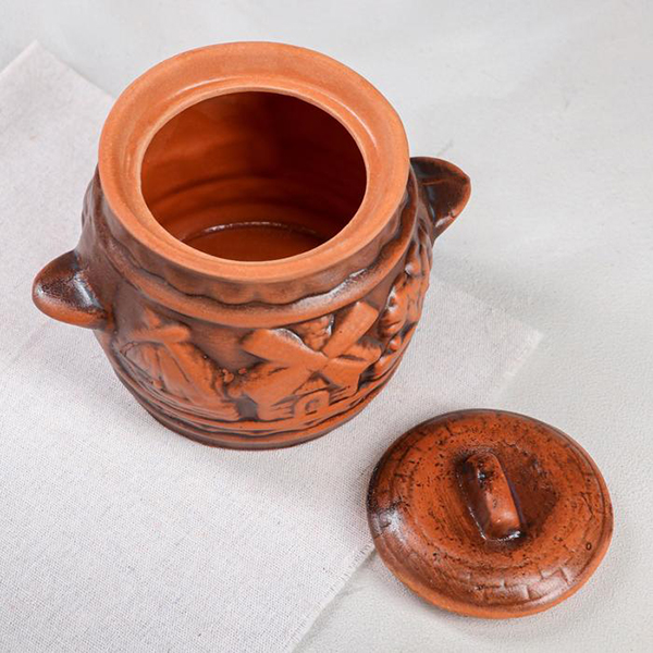 Горшок для запекания Красная глина 0,6л (6829314)