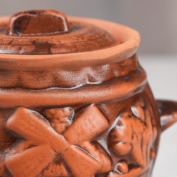 Горшок для запекания Красная глина 0,6л (6829314)