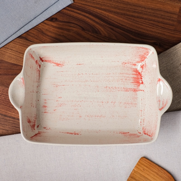 Форма для выпекания (керамика) . Прямоугольная красный лофт плюс, 2 л 7451970