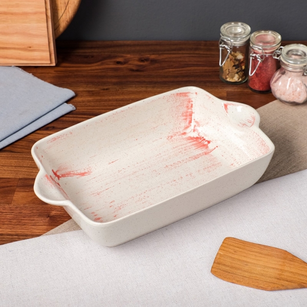 Форма для выпекания (керамика) . Прямоугольная красный лофт плюс, 2 л 7451970