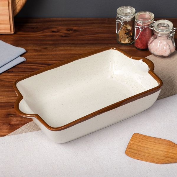 Форма для выпекания (керамика) . Прямоугольная мокко, 2 л 7390302