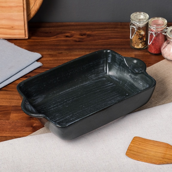 Форма для выпекания (керамика) . Прямоуголь.тотал графит плюс,матовая,2 л 7390303