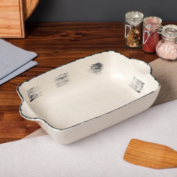 Форма для выпекания (керамика) . Прямоугольная черный лофт touch, 2 л 7390306