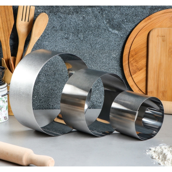 Форма для выпекания (металл) TAS-PROM Круг D-20, H-8,5 см, 3 шт 3851954