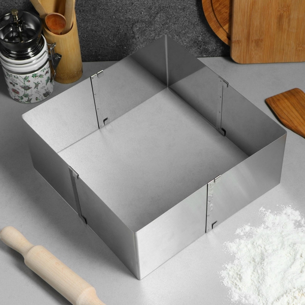 Форма для выпекания (металл) TAS-PROM Квадратная H-12 см, 16х16 - 28х28 см 4499284