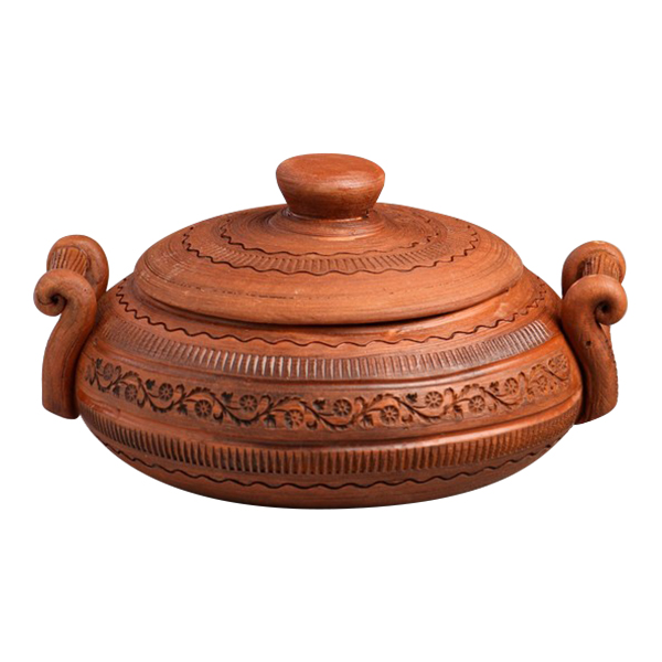 Горшок для запекания Красная глина с ручкой, 0,5л (1165902)