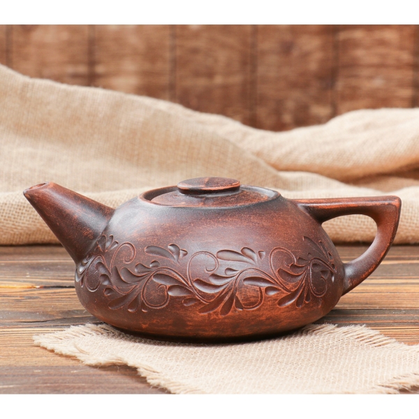 Чайник Красная глина 1л декор 508570