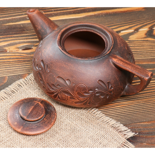 Чайник Красная глина 1л декор 508570