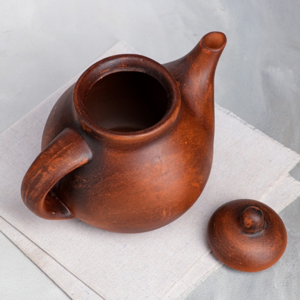 Чайник Красная глина Чайник для заварки большой 1,7 л гладкий 1876400