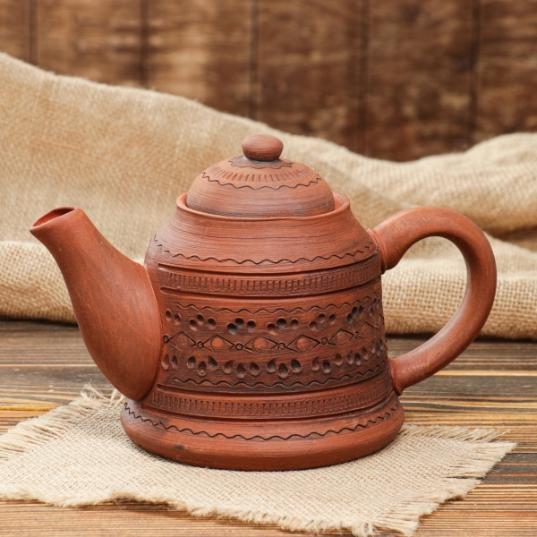 Чайник Красная глина Чайник для заварки, резка, 0.8 л 4994578