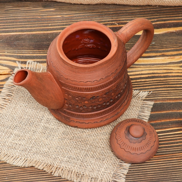 Чайник Красная глина Чайник для заварки, резка, 0.8 л 4994578
