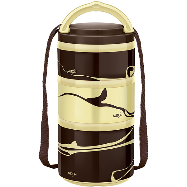 Термо ланч-бокс MILTON Feast Tiffin 3 820мл Brown (MM45335-BR)