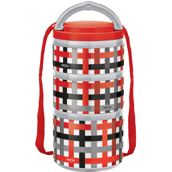 Термо ланч-бокс MILTON Feast Tiffin 3 820мл Red (MM45335-RD)