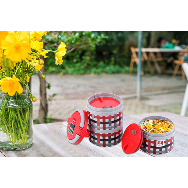 Термо ланч-бокс MILTON Microwow Tiffin Pro 3 720мл Red (MM45133-RD)