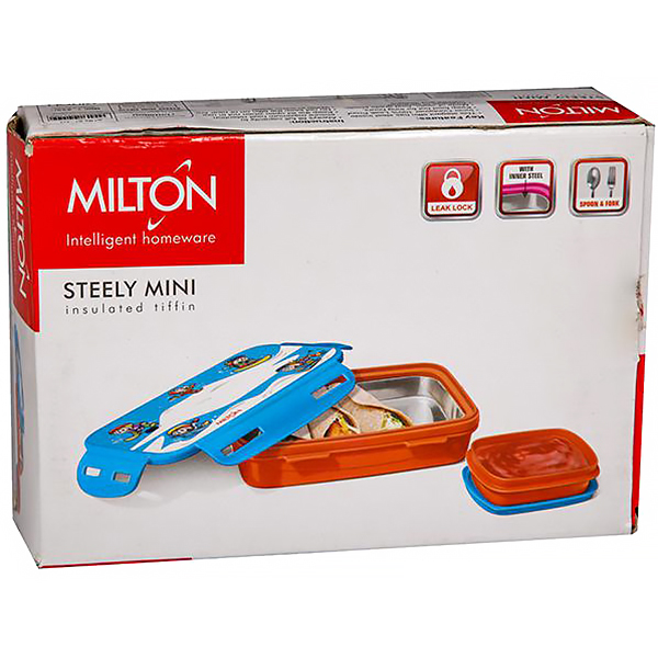 Термо ланч-бокс MILTON Steely Mini DeLuxe 425мл Orange/Blue (ML37303-OB)