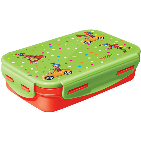 Термо ланч-бокс MILTON Steely Mini DeLuxe 425мл Orange/Green(ML37303-OG)