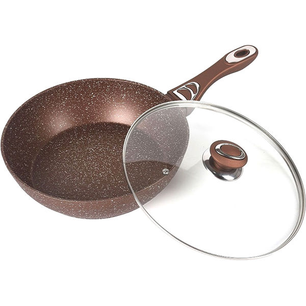Сковорода Bekker BK-7890 20 см глубокая DARK CHOCOLATE с крышкой